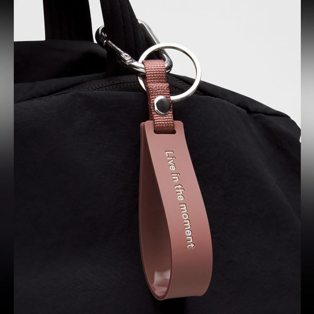 Lululemon Spiced Chai Silicon Keychain with Carabiner, NWT